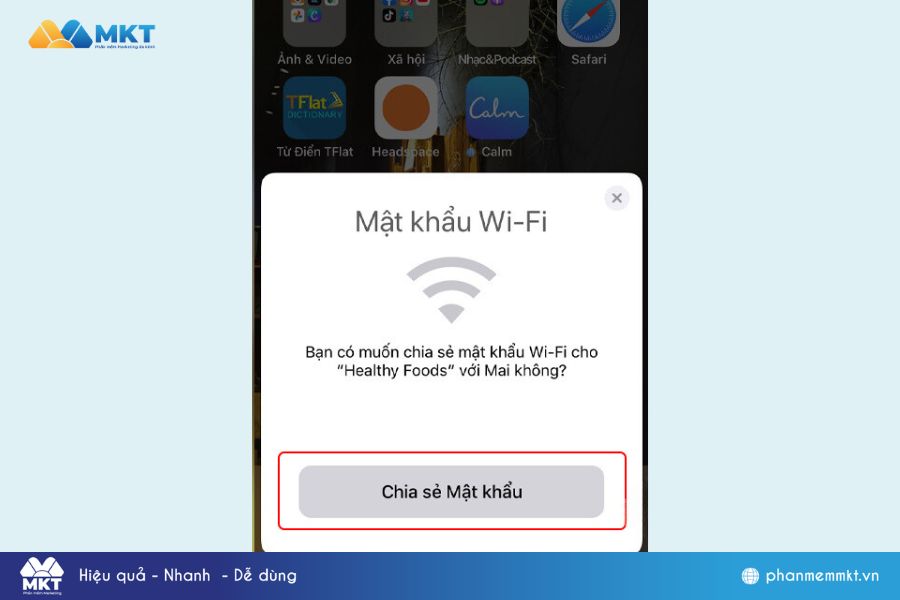 Cách chia sẻ WiFi trên iPhone