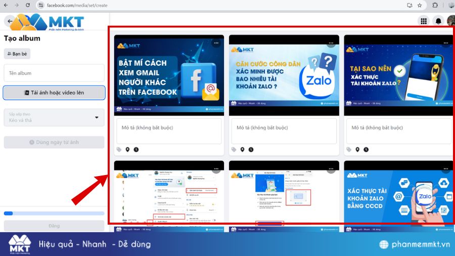 Cách đăng hơn 80 ảnh trên Facebook nhanh chóng