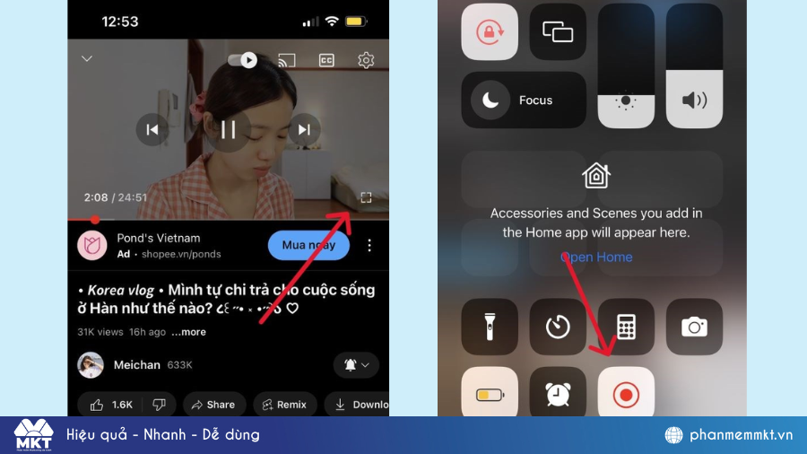 Cách chia sẻ video YouTube lên story Instagram bằng cách quay màn hình