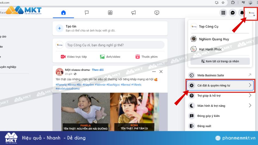 Cách gộp page trên Facebook