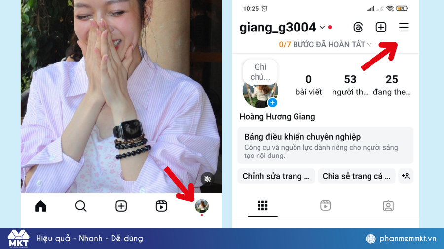 Cách gỡ Blog cá nhân trên Instagram