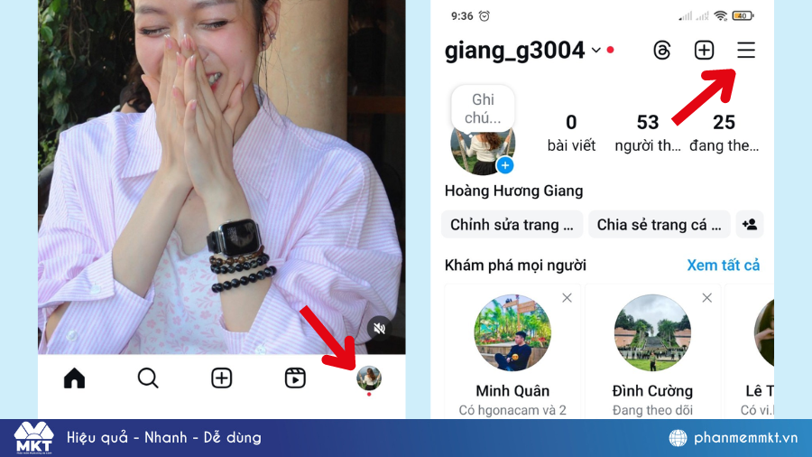 Cách chuyển tài khoản cá nhân Instagram sang blog cá nhân