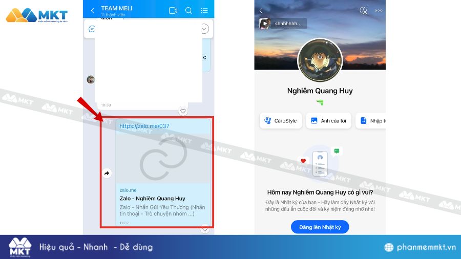 Cách lấy link Zalo cá nhân từ link riêng