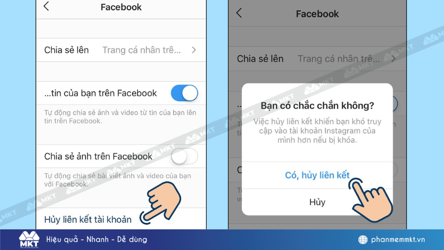 Cách hủy liên kết Instagram với Facebook