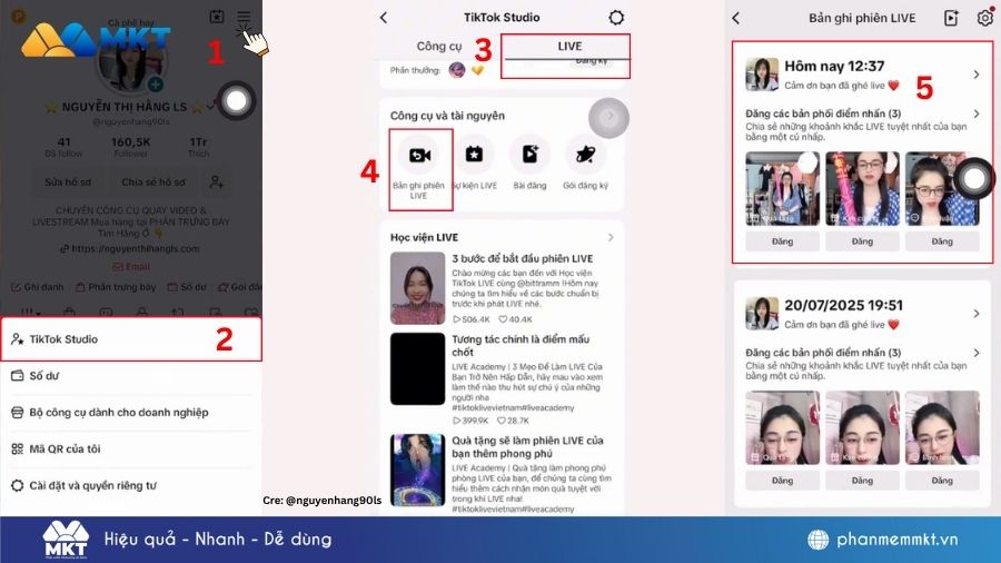 Cách phát lại live trên Tiktok đơn giản ai cũng làm được 3 Cách phát lại live trên TikTok