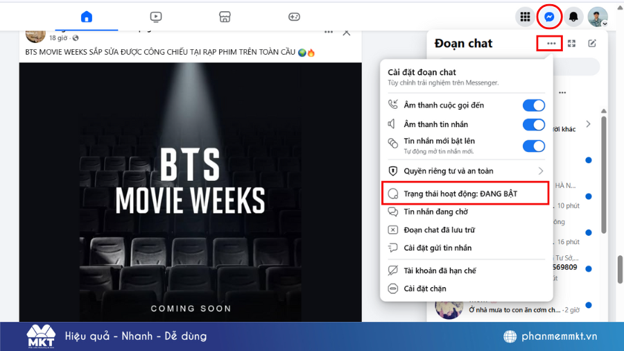 Cách treo nick Facebook luôn online trên máy tính