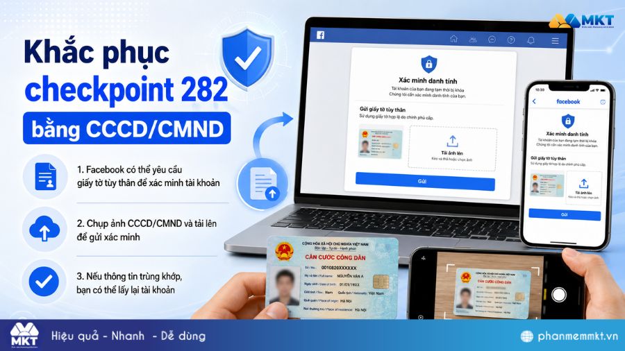 Checkpoint 282 là gì? Nguyên nhân bị lỗi checkpoint 282 và cách khắc phục 3 Khắc phục checkpoint 282 bằng CCCD/CMND