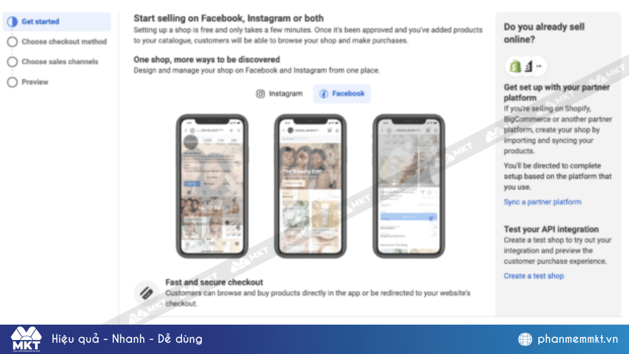 Cách tạo Facebook shop