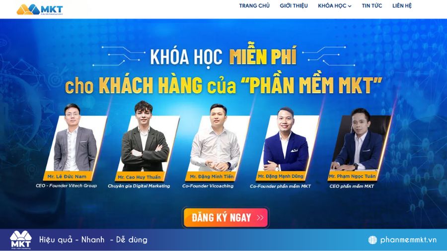 Khách hàng khi mua sản phẩm tại phần mềm MKT sẽ được tham gia các khóa học miễn phí