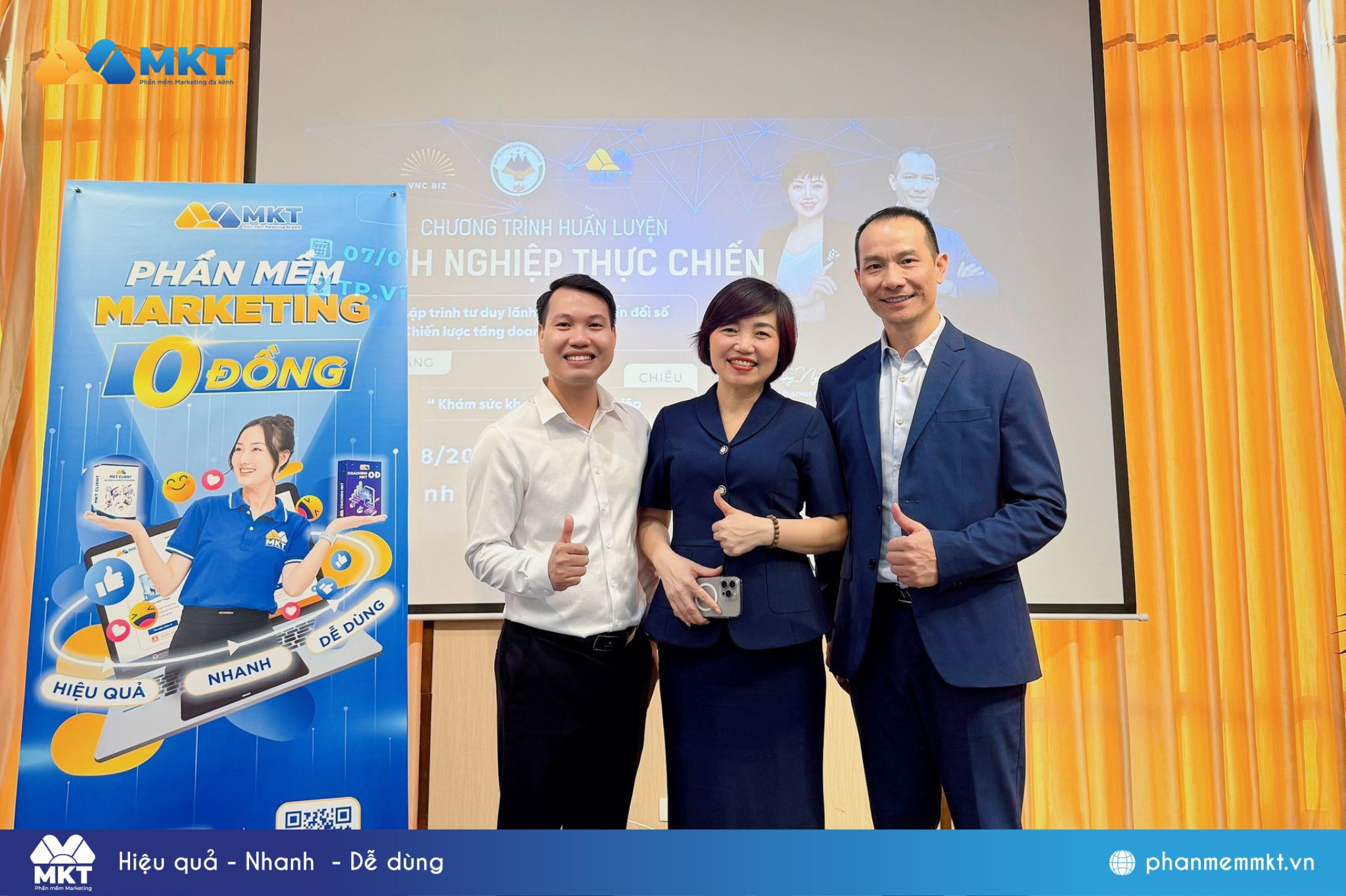 Phần mềm MKT tổ chức chuỗi sự kiện "Doanh nghiệp thực chiến" hỗ trợ hơn 800 doanh nghiệp trên toàn quốc 9 Chuyên gia Đặng Mạnh Dũng cùng với Master Business Coach Trang Nguyễn và NLP Master Trainer Nguyễn Xuân Hương
