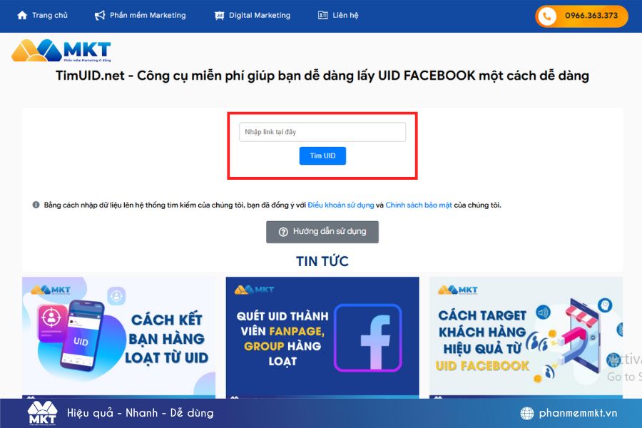 phần mềm quét uid fanpage