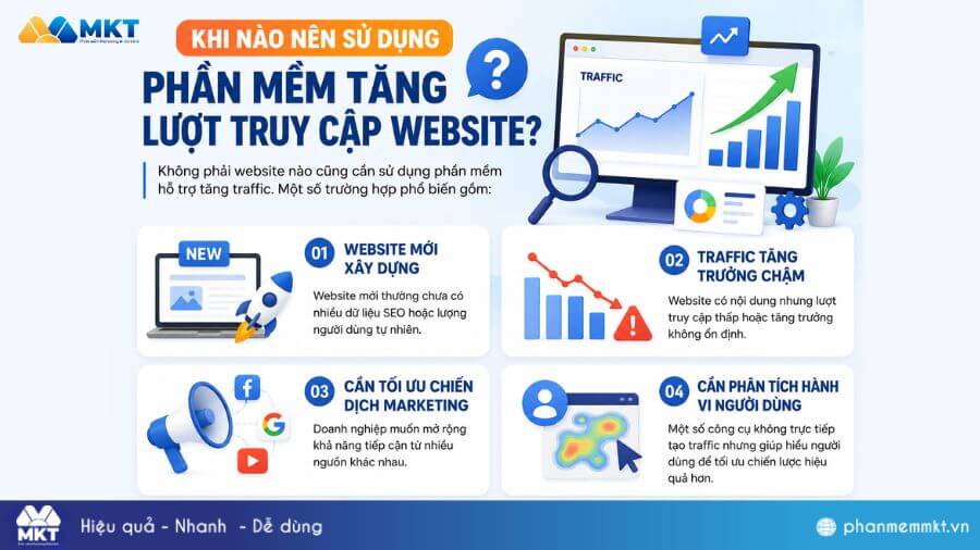 Tham khảo 7 phần mềm tăng lượt truy cập website hiệu quả nhất hiện nay 2 Khi nào nên sử dụng phần mềm tăng lượt truy cập website?