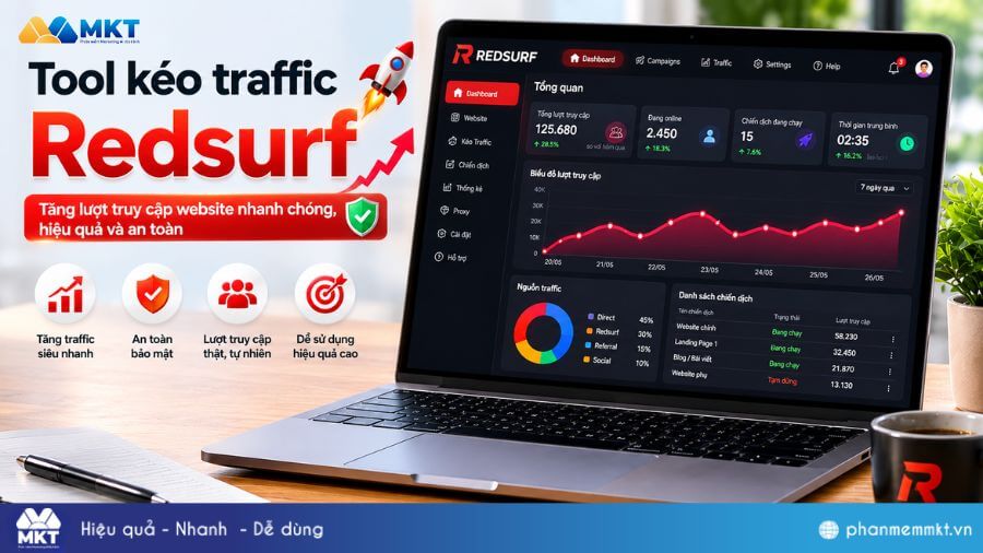 Tham khảo 7 phần mềm tăng lượt truy cập website hiệu quả nhất hiện nay 4 Tool kéo traffic Redsurf