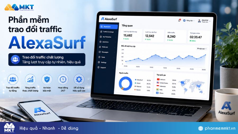 Tham khảo 7 phần mềm tăng lượt truy cập website hiệu quả nhất hiện nay 6 Phần mềm trao đổi traffic AlexaSurf