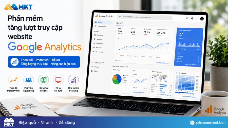 Tham khảo 7 phần mềm tăng lượt truy cập website hiệu quả nhất hiện nay 7 Phần mềm tăng lượt truy cập website Google Analytics