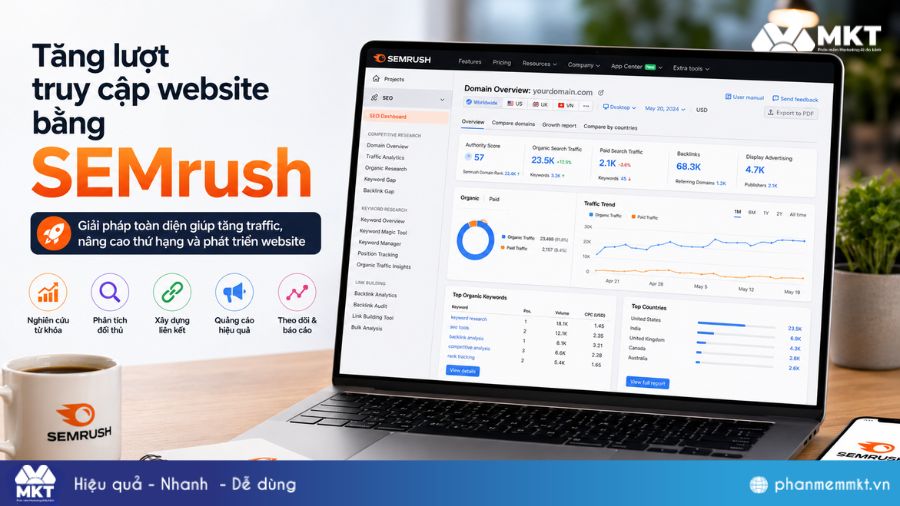 Tham khảo 7 phần mềm tăng lượt truy cập website hiệu quả nhất hiện nay 8 Tăng lượt truy cập website bằng SEMrush