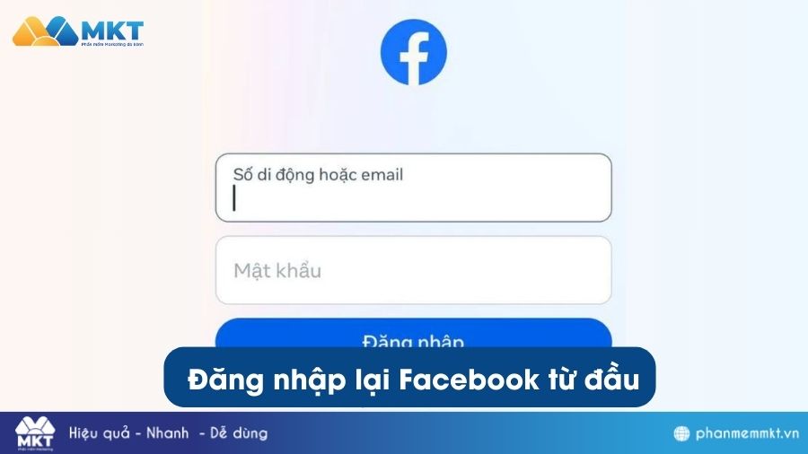 Đăng nhập lại tài khoản Facebook