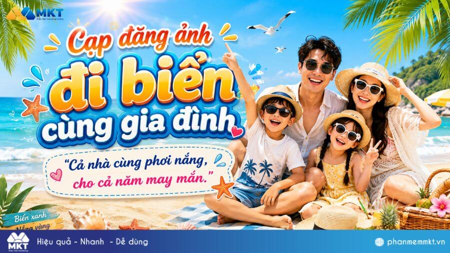 Tổng hợp 1001+ stt đi biển vui vẻ, cực chất đăng là dính 5 Cap đăng ảnh đi biển cùng gia đình