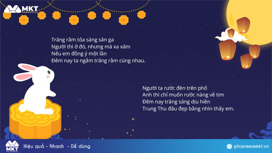 Câu thơ thả thính Trung Thu hài hước 