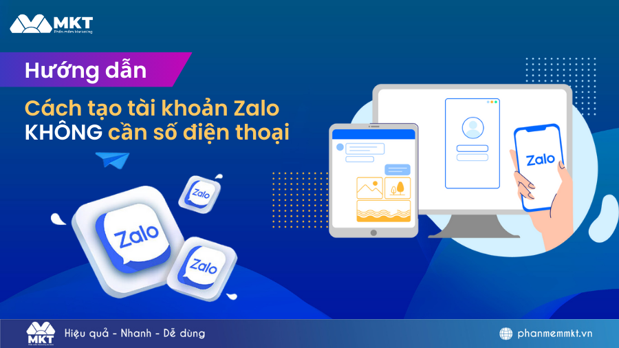 tạo tài khoản Zalo không cần số điện thoại