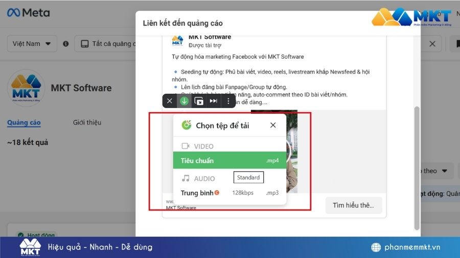 Thư viện quảng cáo Facebook là gì? Cách nghiên cứu đối thủ trên Facebook Ad Library 5 Tải video trên thư viện quảng cáo Facebook về máy trên CocCoc