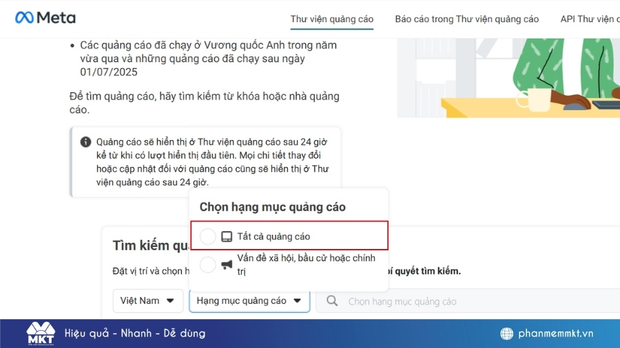 Vào thư viện quảng cáo Facebook Ads Vào thư viện quảng cáo Facebook Ads