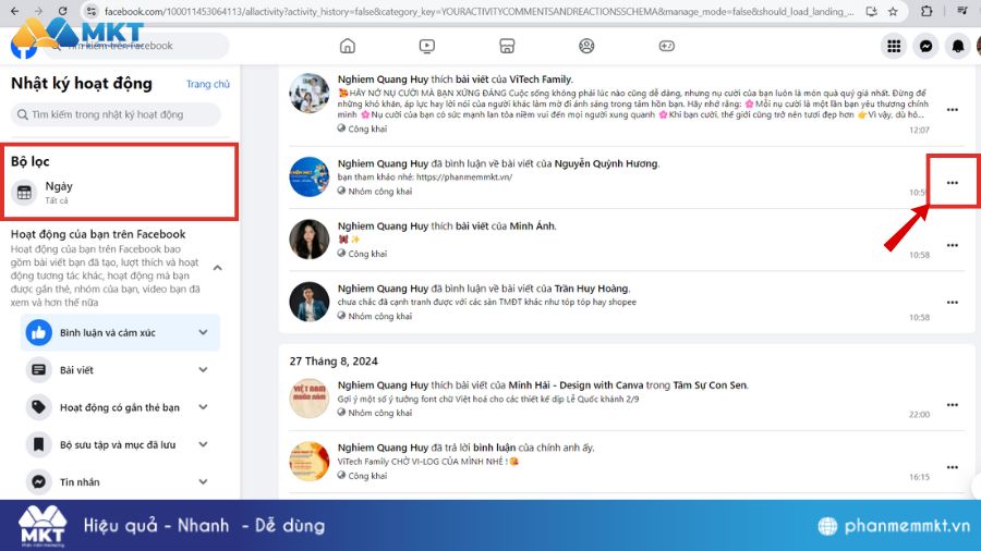 Cách xóa nhật ký hoạt động trên Facebook