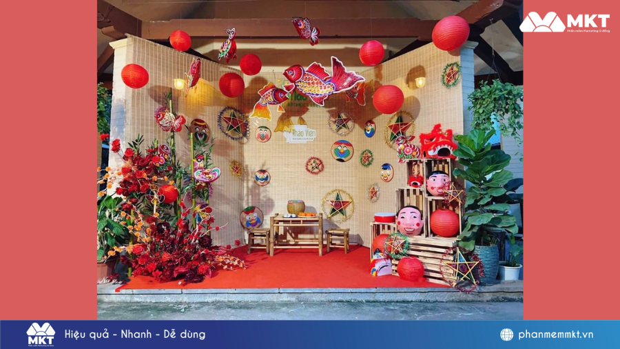 Mẫu trang trí quán cafe Trung Thu số 3