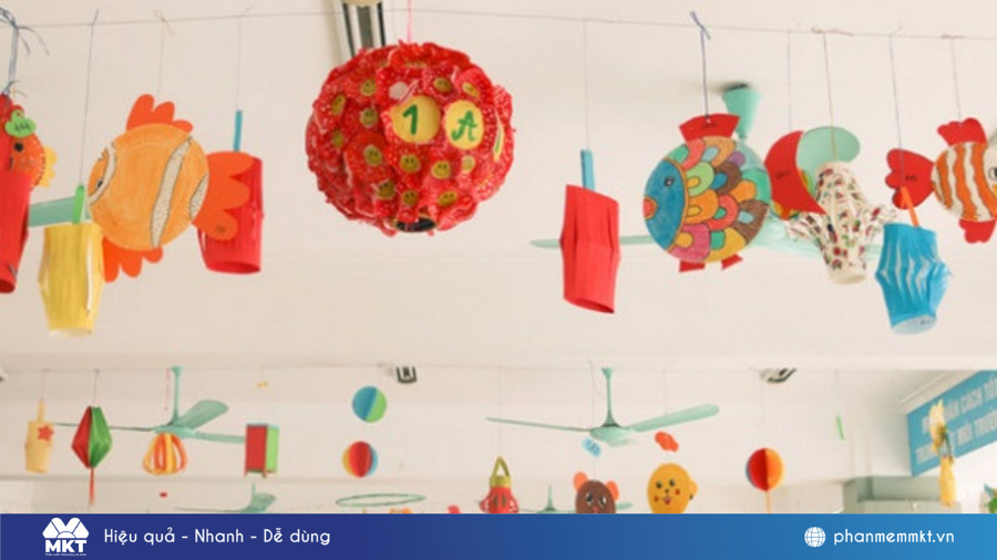 Trang trí tường lớp học Trung Thu mẫu 2