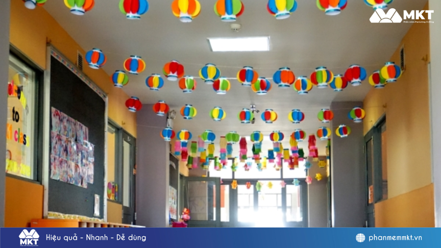 Trang trí tường lớp học Trung Thu
