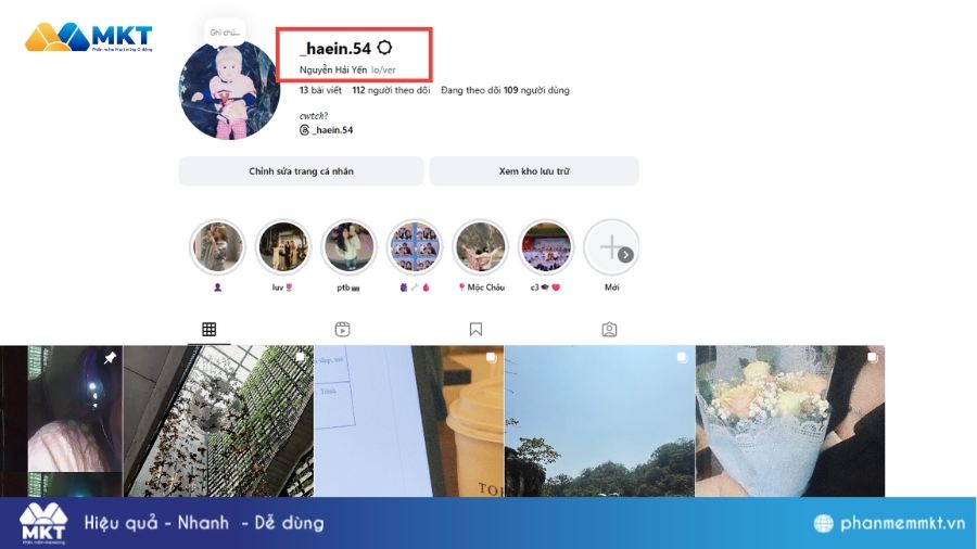 Đặt tên Instagram hay bằng cách đảo ngược tên cá nhân Tên Instagram hay
