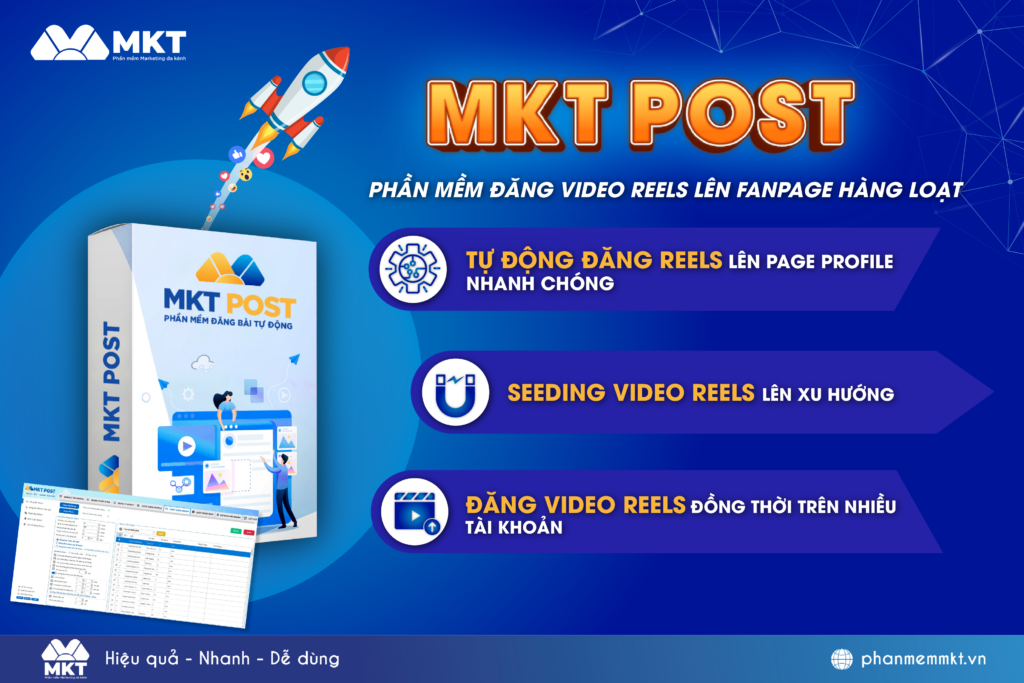 Phần mềm auto đăng bài Facebook hàng loạt - MKT Post