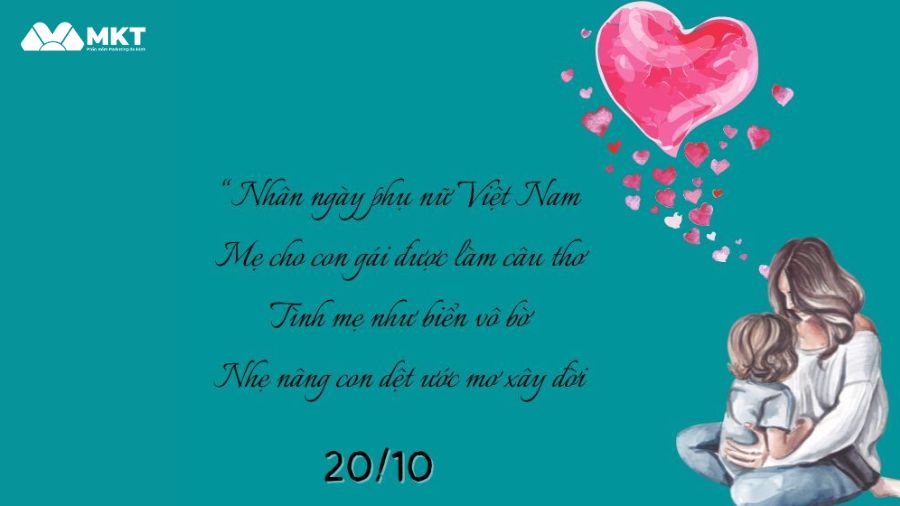 Thơ hay về ngày 20/10 tặng mẹ