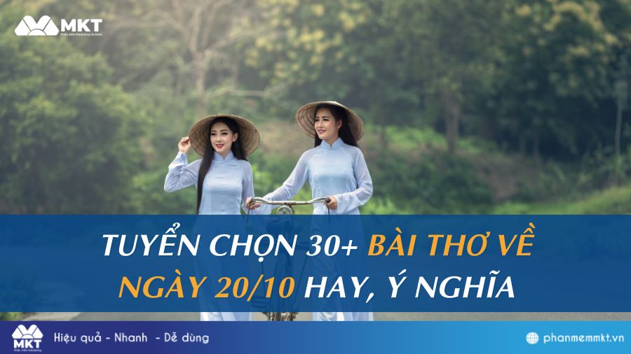 Tuyển tập 30+ bài thơ 20/10 hay, ý nghĩa ngày Phụ nữ Việt Nam