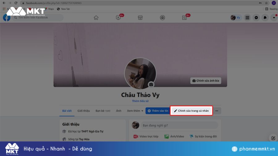 Cách ẩn nút nhắn tin trên Facebook bằng máy tính