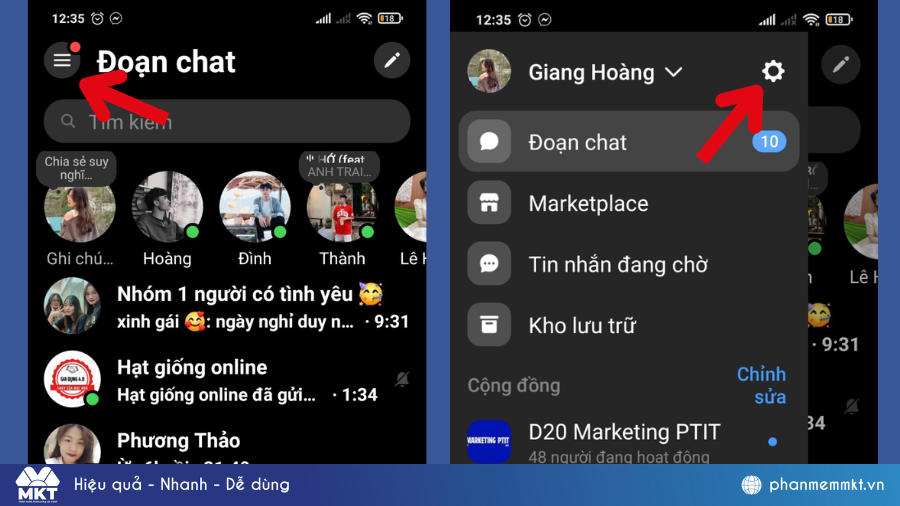 Bật chế độ xem trước trên Messenger