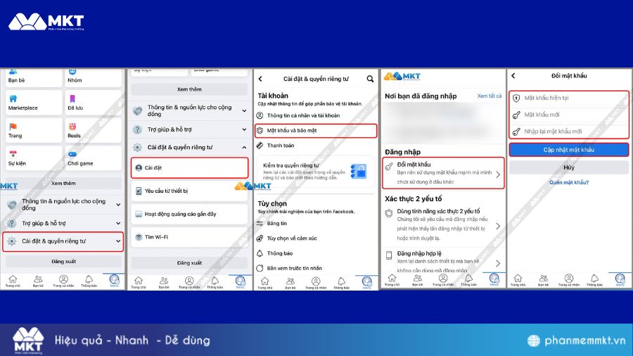 Thay đổi mật khẩu Facebook khi bị hack