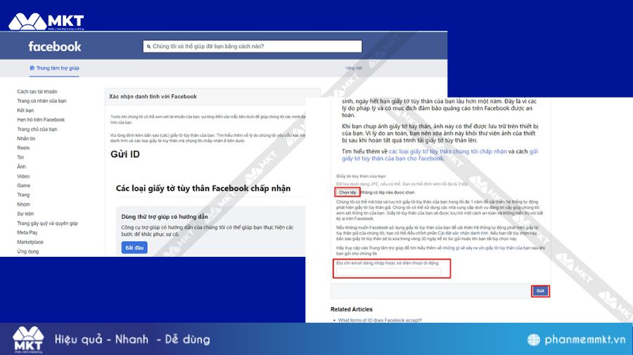 Lấy lại Facebook bị hack bằng cách xác thực CMND/CCCD