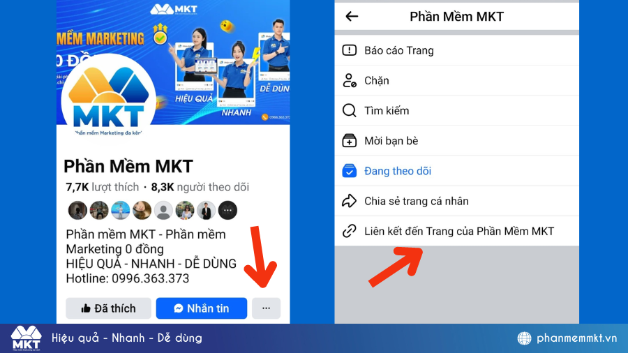 Cách lấy mã QR của fanpage Facebook trên điện thoại