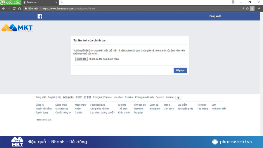 cách mở khóa Facebook bị checkpoint