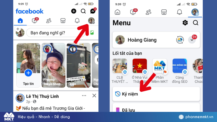 Cách xem kỷ niệm trên Facebook bằng điện thoại