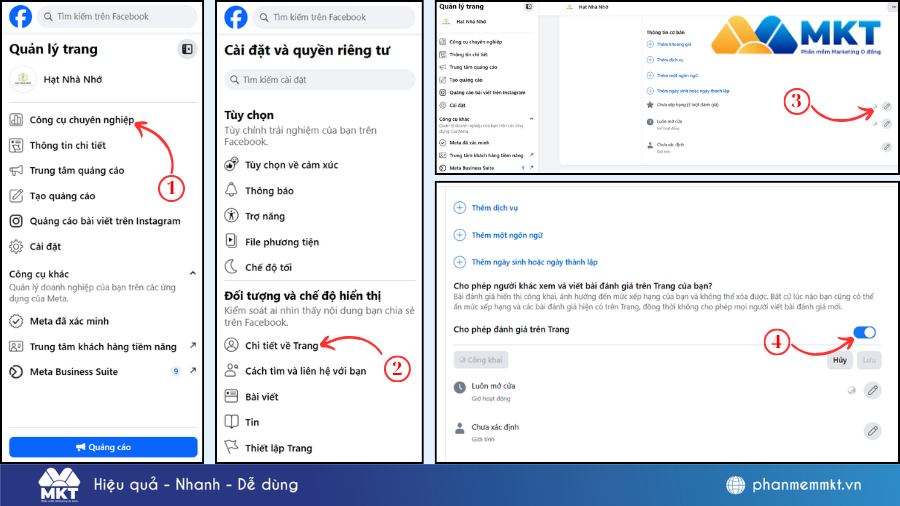 Cách xóa đánh giá trên Fanpage