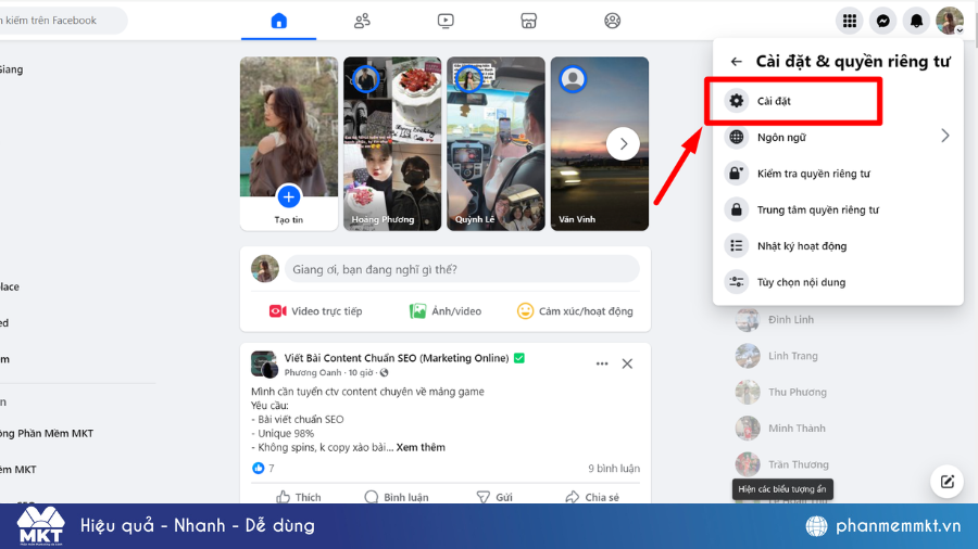 Chọc người khác trên Facebook bằng máy tính