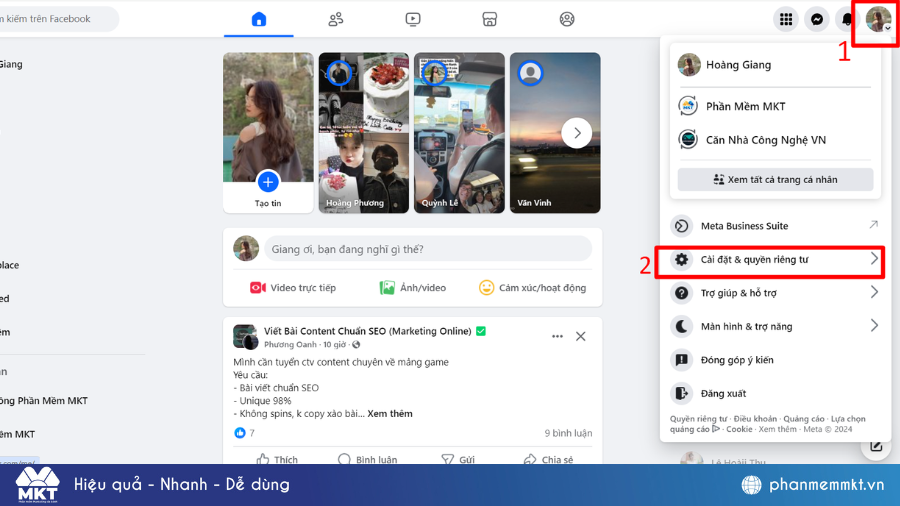 Chọc người khác trên Facebook bằng máy tính