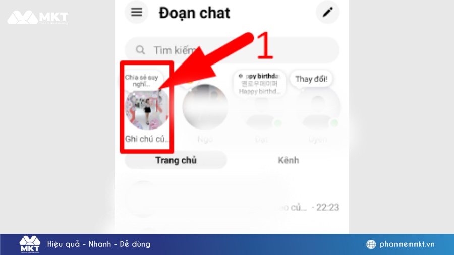 ghi chú trên Facebook