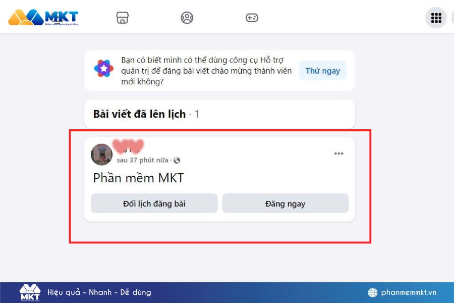 Hẹn giờ đăng bài Facebook