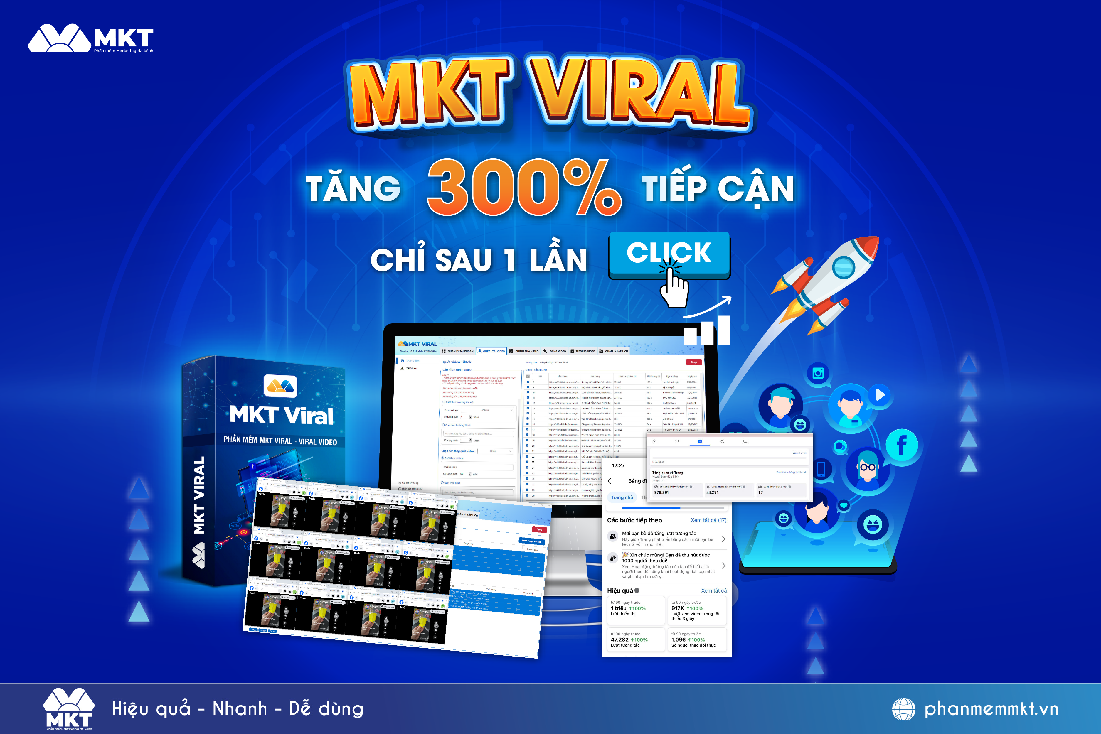 Phần mềm tăng mắt livestream thật - MKT Viral