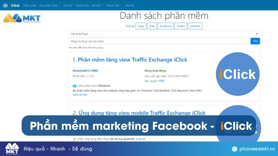 10+ phần mềm marketing Facebook free