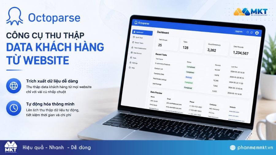 Top 10 phần mềm tìm kiếm khách hàng tiềm năng hiệu quả 11 Octoparse – Công cụ thu thập data khách hàng từ website