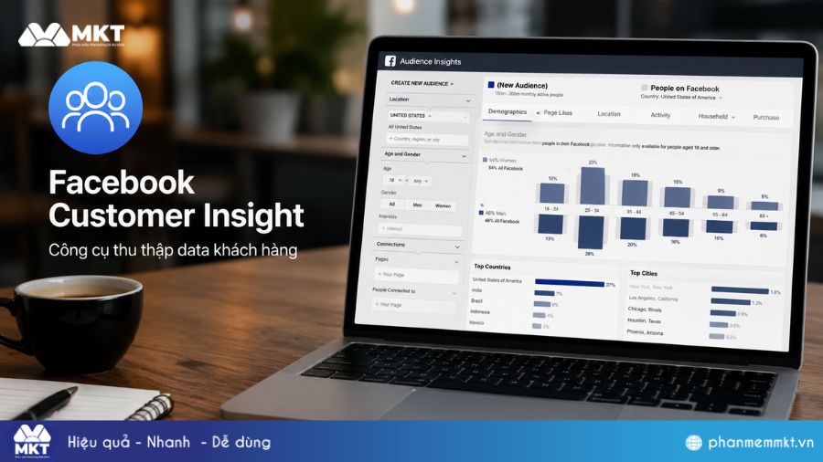 Top 10 phần mềm tìm kiếm khách hàng tiềm năng hiệu quả 7 Facebook Customer Insight – Công cụ thu thập data khách hàng